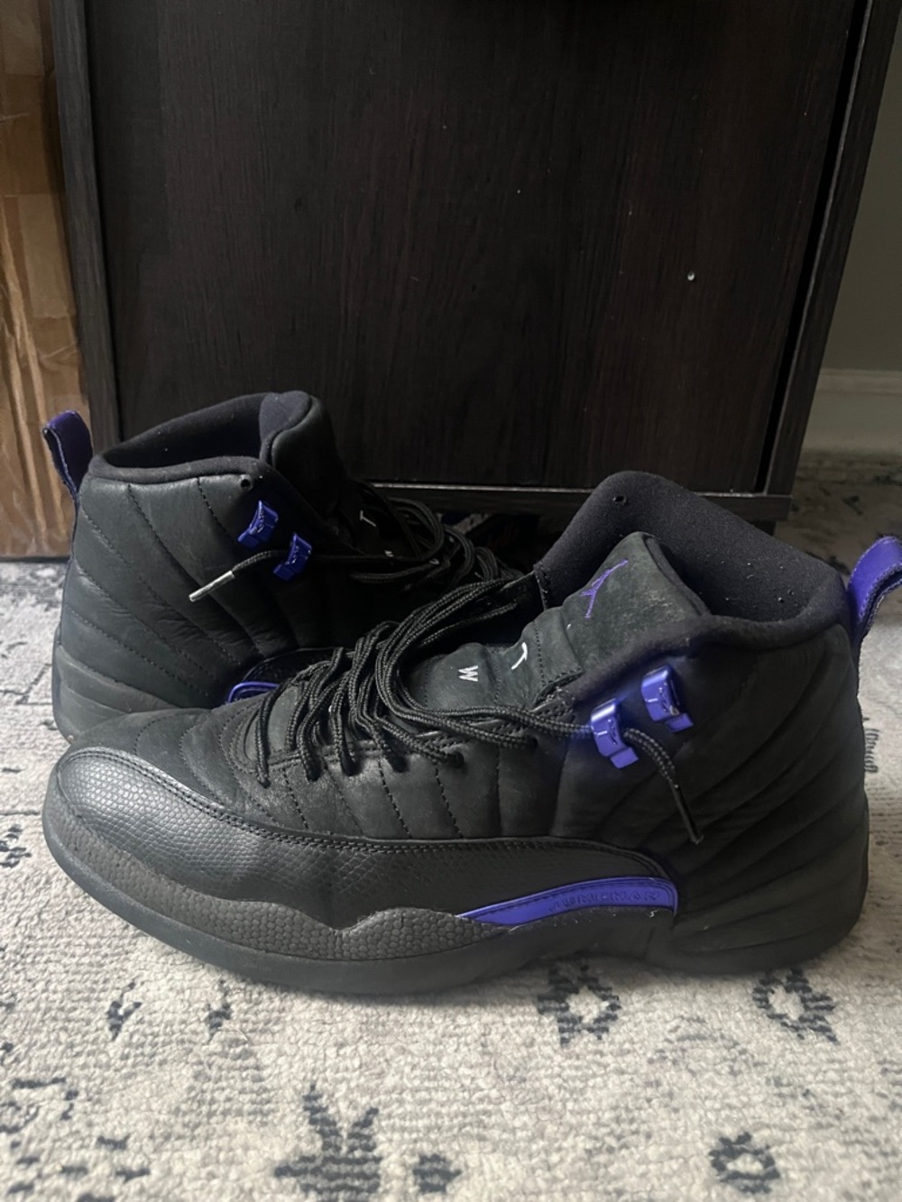 Jordan 12 Black and purple